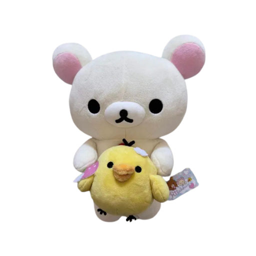 Korilakkuma Bath Time Holding Kiiroitori Plush