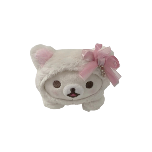Korilakkuma In the Mirror White Cat Lying Plush
