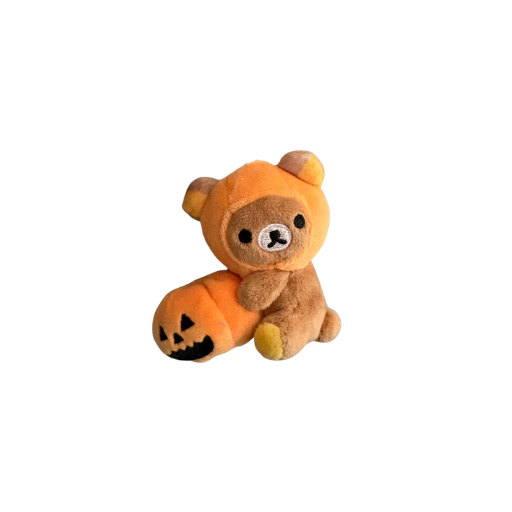 Rilakkuma Halloween Jack-o’-Lantern Plush Keychain
