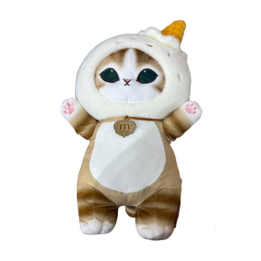 Mofusand Ice Cream Collection Hooded Cat Yellow Plush