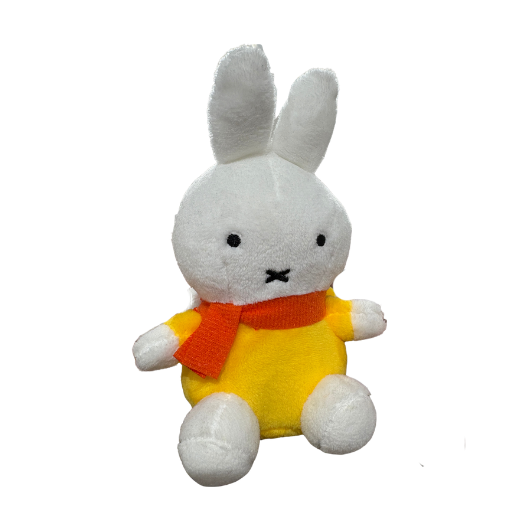 Miffy Yellow Outfit & Orange Scarf Plush Keychain