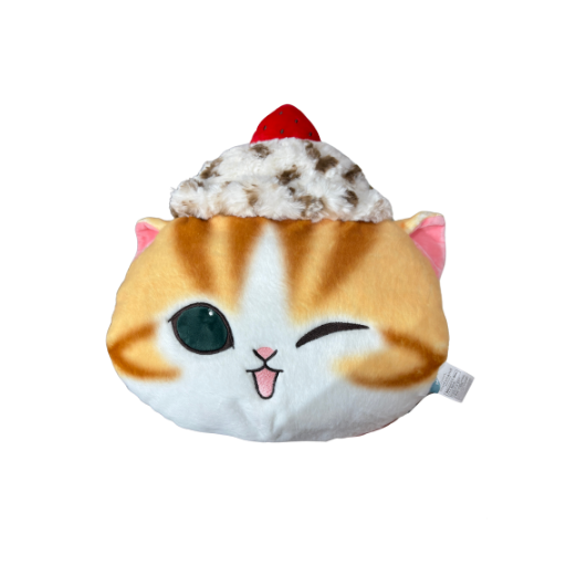 Mofusand Ice Cream Strawberry Sundae Cat Cushion