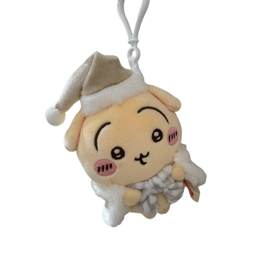 Usagi White Christmas Plush Keychain