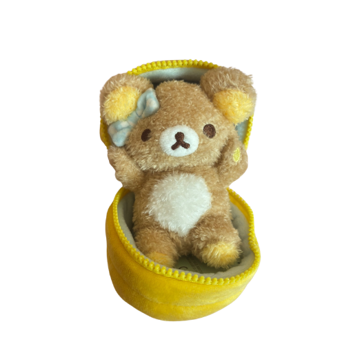 Rilakkuma "Niko Niko Happy for You" Plush in a Pancake Pouch