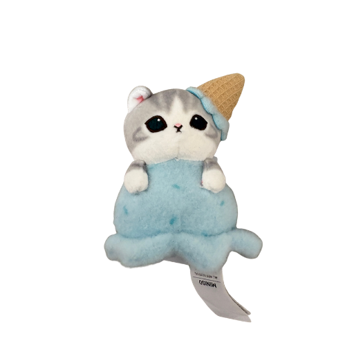 Mofusand Ice Cream Cone Cat Blue Plush