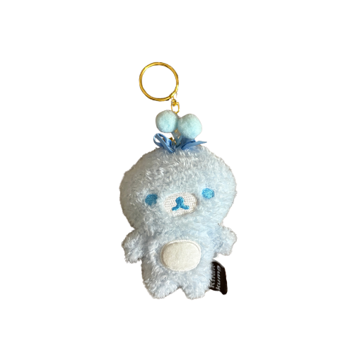 Rilakkuma Cotton Candy Blue Plush Keychain