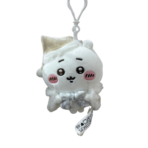 Chiikawa White Christmas Plush Keychain