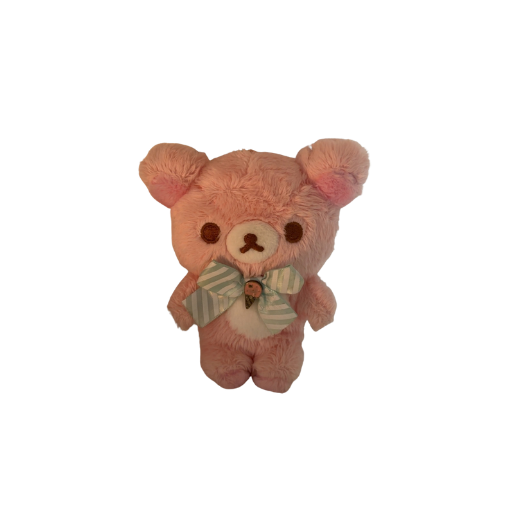Korilakkuma Pink Happy Ice Cream Plush Keychain