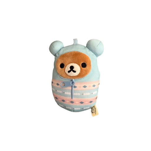 Rilakkuma Sleeping Bag Plush Keychain