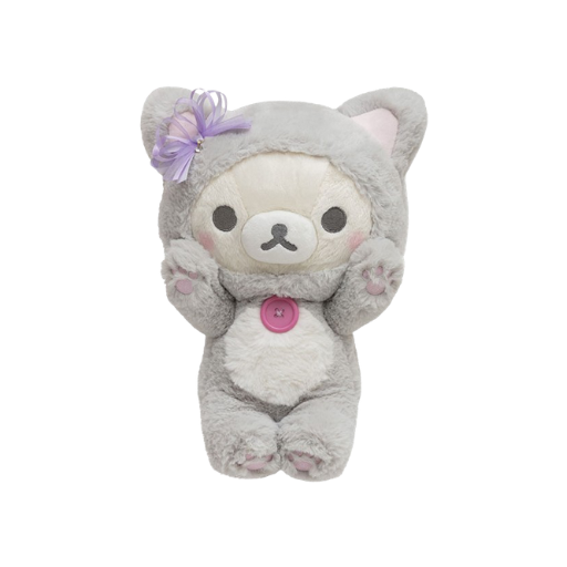 Korilakkuma In the Mirror Gray Cat Medium Plush