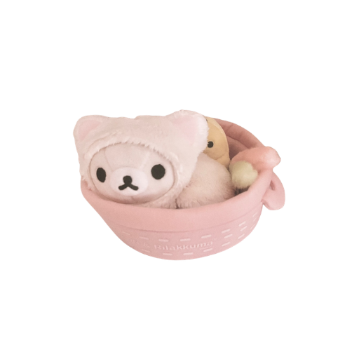 Korilakkuma & Kiiroitori Cat Basket Plush Set