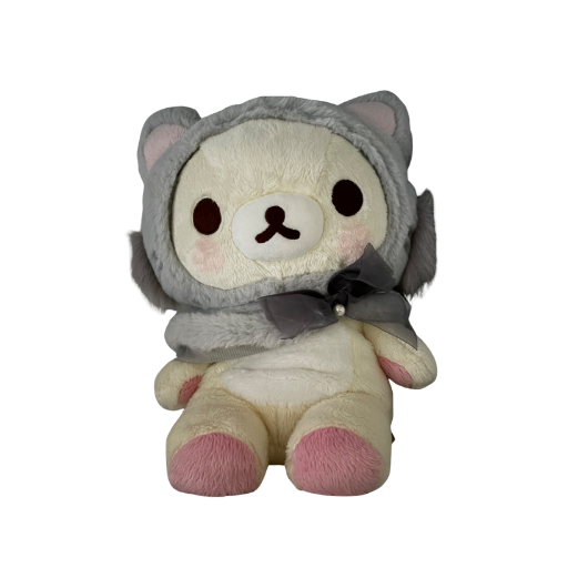 Korilakkuma Grey Cat Hood Plush