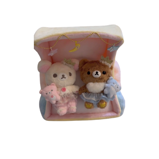 Korilakkuma and Chairoikoguma Fluffy Angel Series Special Plush Toy Set