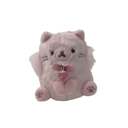 Strawberry Cat Plush Keychain