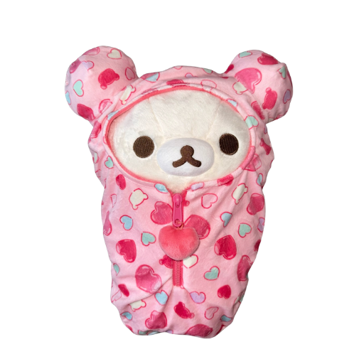 Korilakkuma Hearts Sleeping Bag Plush