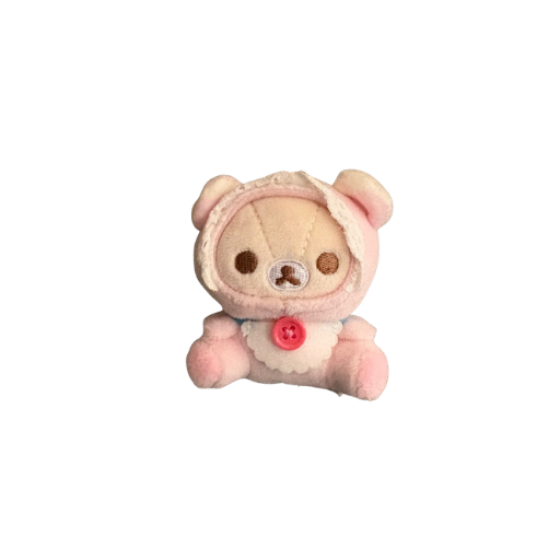 Korilakkuma Baby Bonnet Plush Keychain