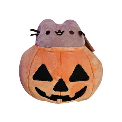 Pusheen in Halloween Pumpkin