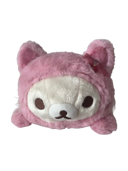Korilakkuma Strawberry Cat Laying Plush