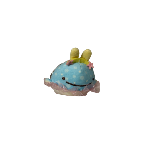 Jinbesan Yellow Sea Bunny Blue Plush Keychain