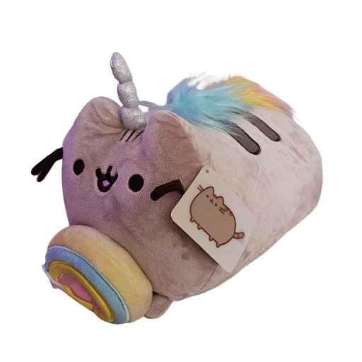 Pusheenicorn Donut Log Rainbow Plush