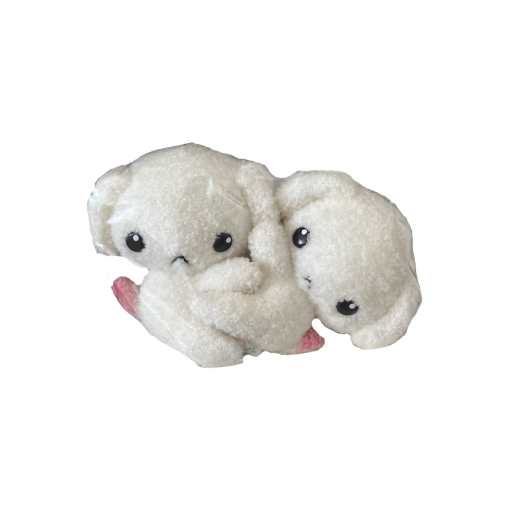 Buruburu Magnetic Dog Pink Tail Plush Twin Set