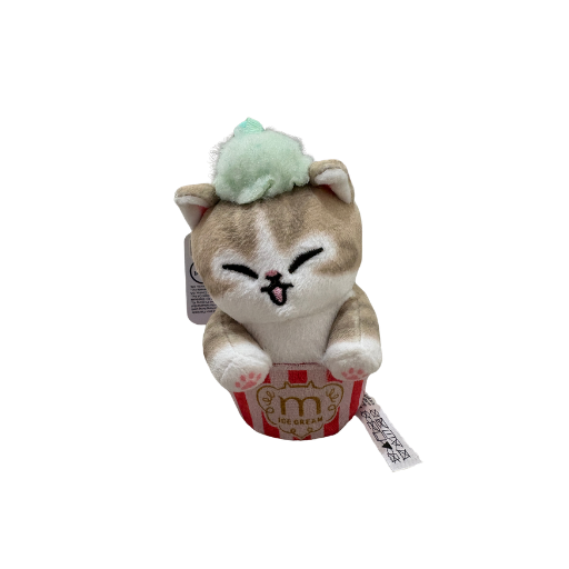 Mofusand Ice Cream Cup Green Plush Pendant