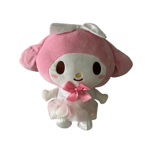 My Melody White Flower Dress Plush