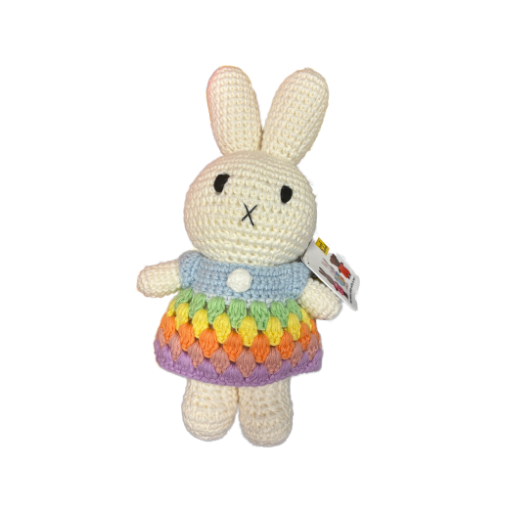 Miffy Pastel Rainbow Dress Crocheted Plush