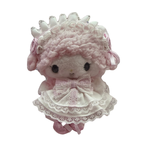 My Sweet Piano White Frill Plush Keychain