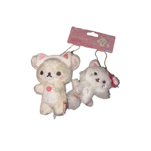 Korilakkuma & Cat In the Mirror Plush Mascot Set