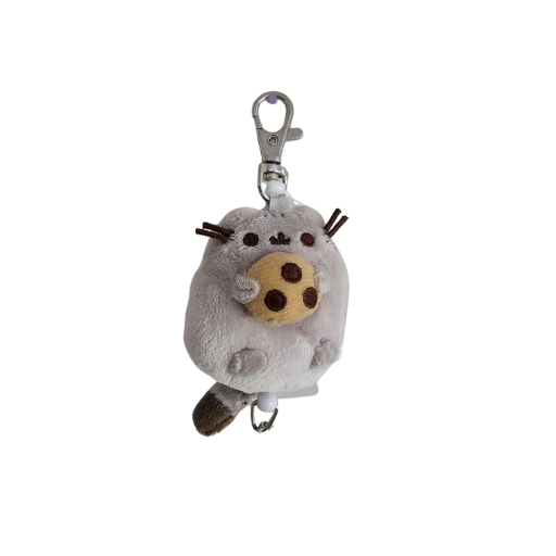Pusheen with Cookie Retractable Keychain