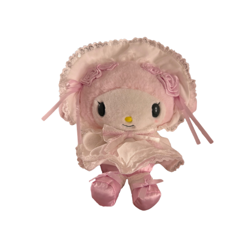 My Melody White Frill Wedding Plush