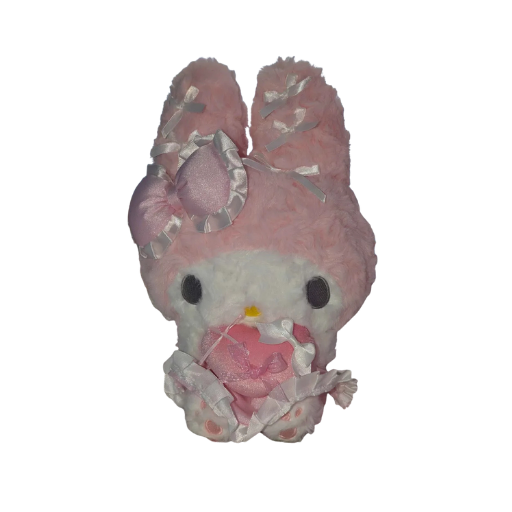My Melody Pink Ribbon Heart Plush