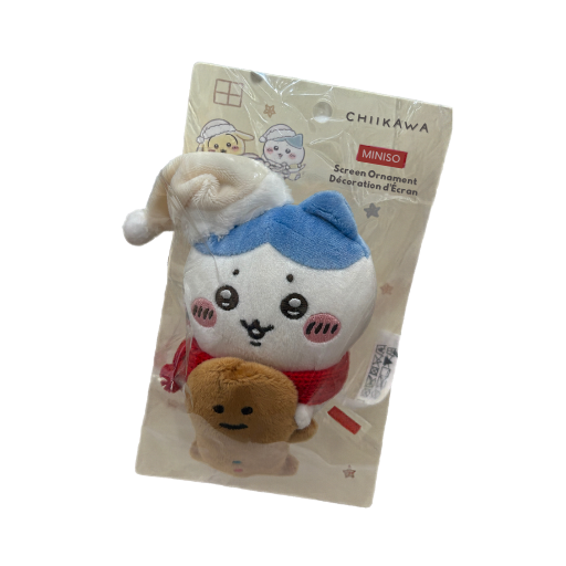 Hachiware Winter Holiday Screen Ornament Plush