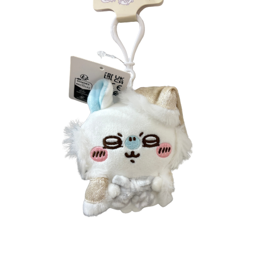 Momonga White Christmas Plush Keychain