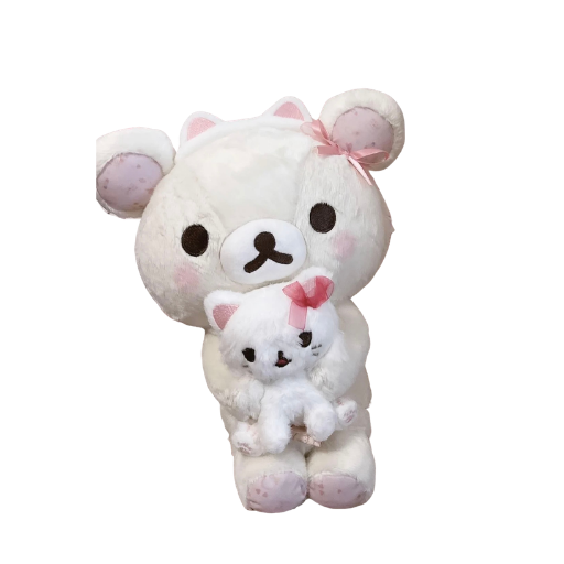 Korilakkuma In the Mirror Special-Order White Cat Plush